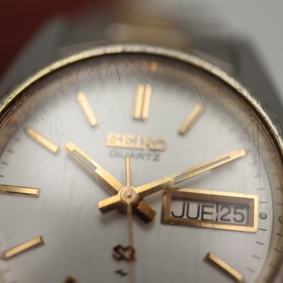 Seiko SQ Presidential Womens Two Tone Day Date Watch 2626-0159 w New Battery - Picture 10 of 16